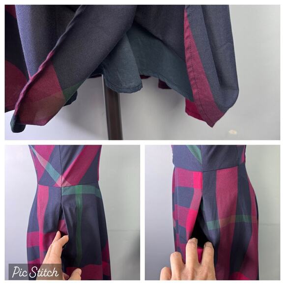 Modcloth I Rest My Grace Plaid Midi Dress Twee A-Line Short Sleeve Women's Sz 6 - Picture 5 of 12